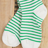 Hansel From Basel Accessories Socks and Tights Nautical Stripe Crew Socks in Green Green / One Size
