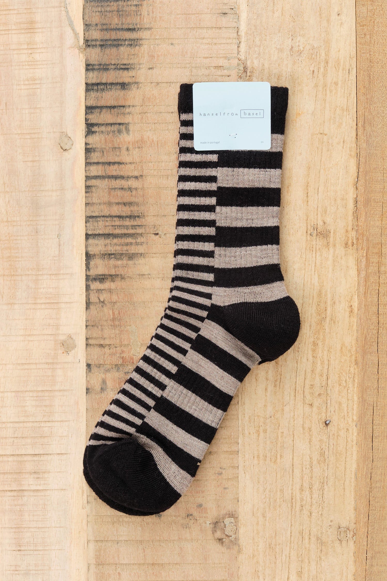 Hansel From Basel Accessories Socks and Tights Piano Wool Sporty Crew Sock Fog
