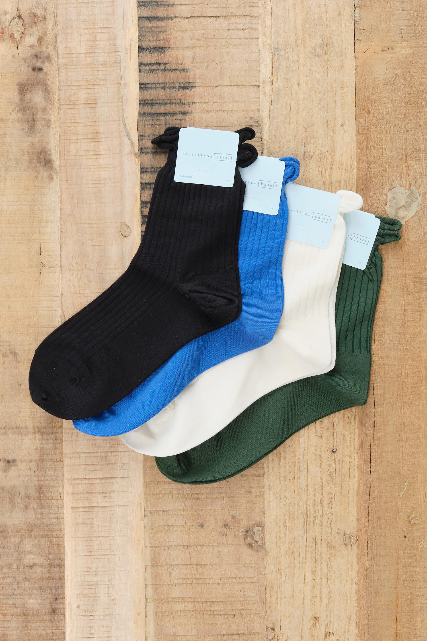 Hansel from Basel Sea Island Cotton Crew Socks in Black