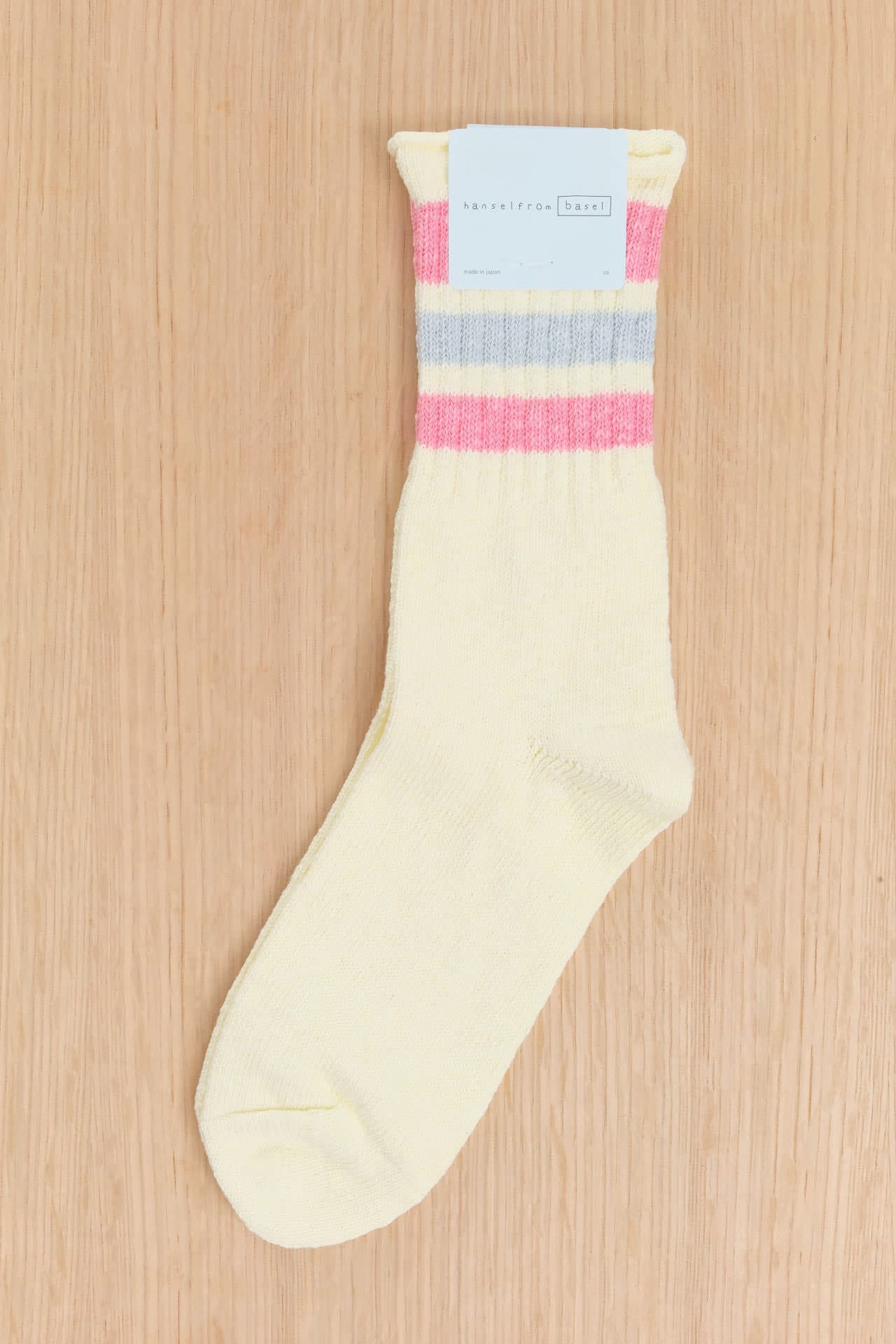 Hansel From Basel Accessories Socks and Tights Slub Roll Top Athleisure Crew Socks Butter / One Size