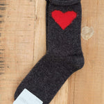 Hansel From Basel Accessories Socks and Tights Love Cashmere Crew Socks Charcoal