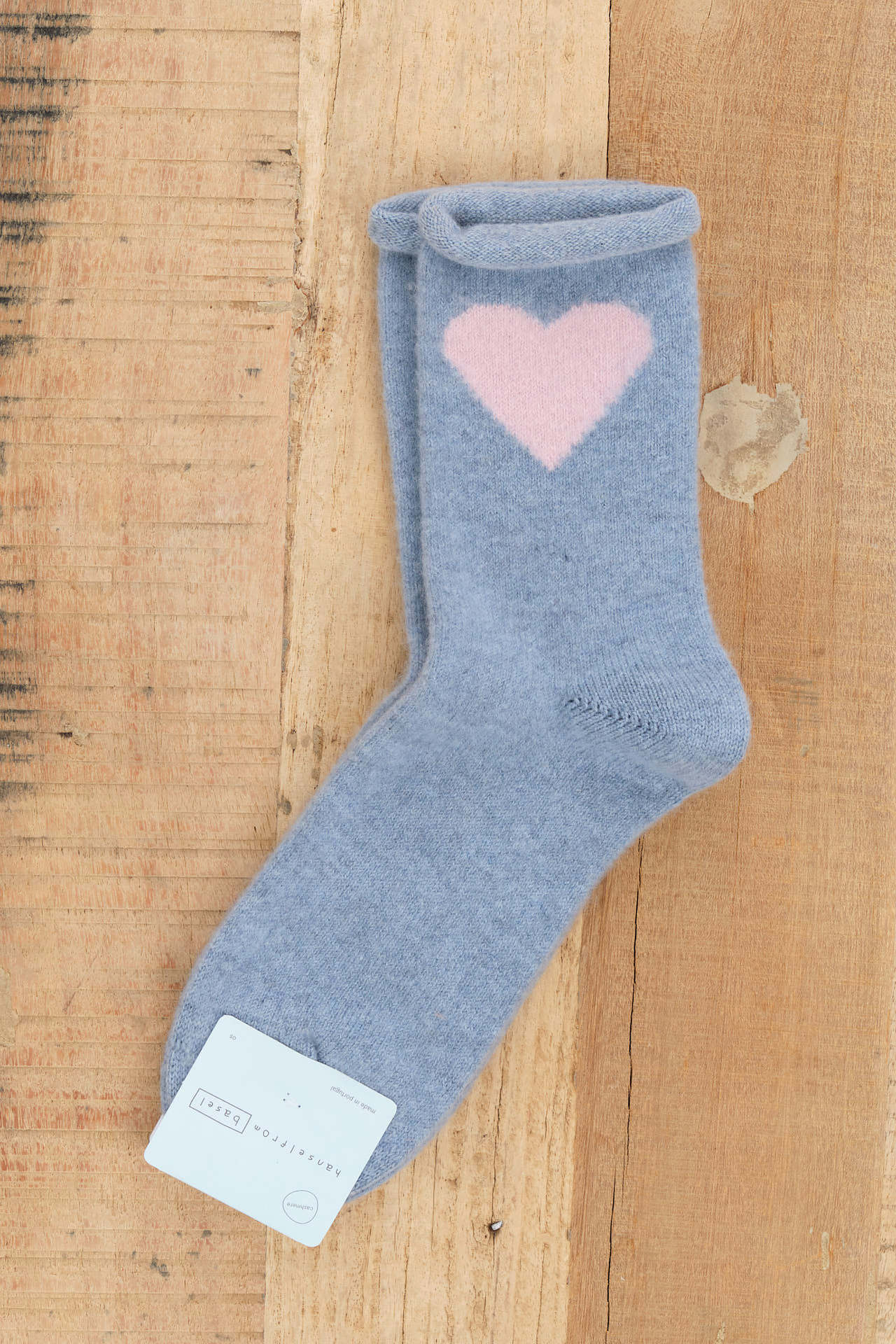 Hansel From Basel Accessories Socks and Tights Love Cashmere Crew Socks Denim