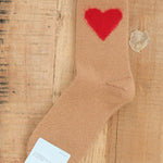 Hansel From Basel Accessories Socks and Tights Love Cashmere Crew Socks Camel