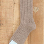 Hansel From Basel Accessories Socks and Tights Italia Cashmere Cozy Rib Crew Socks Llama / One Size