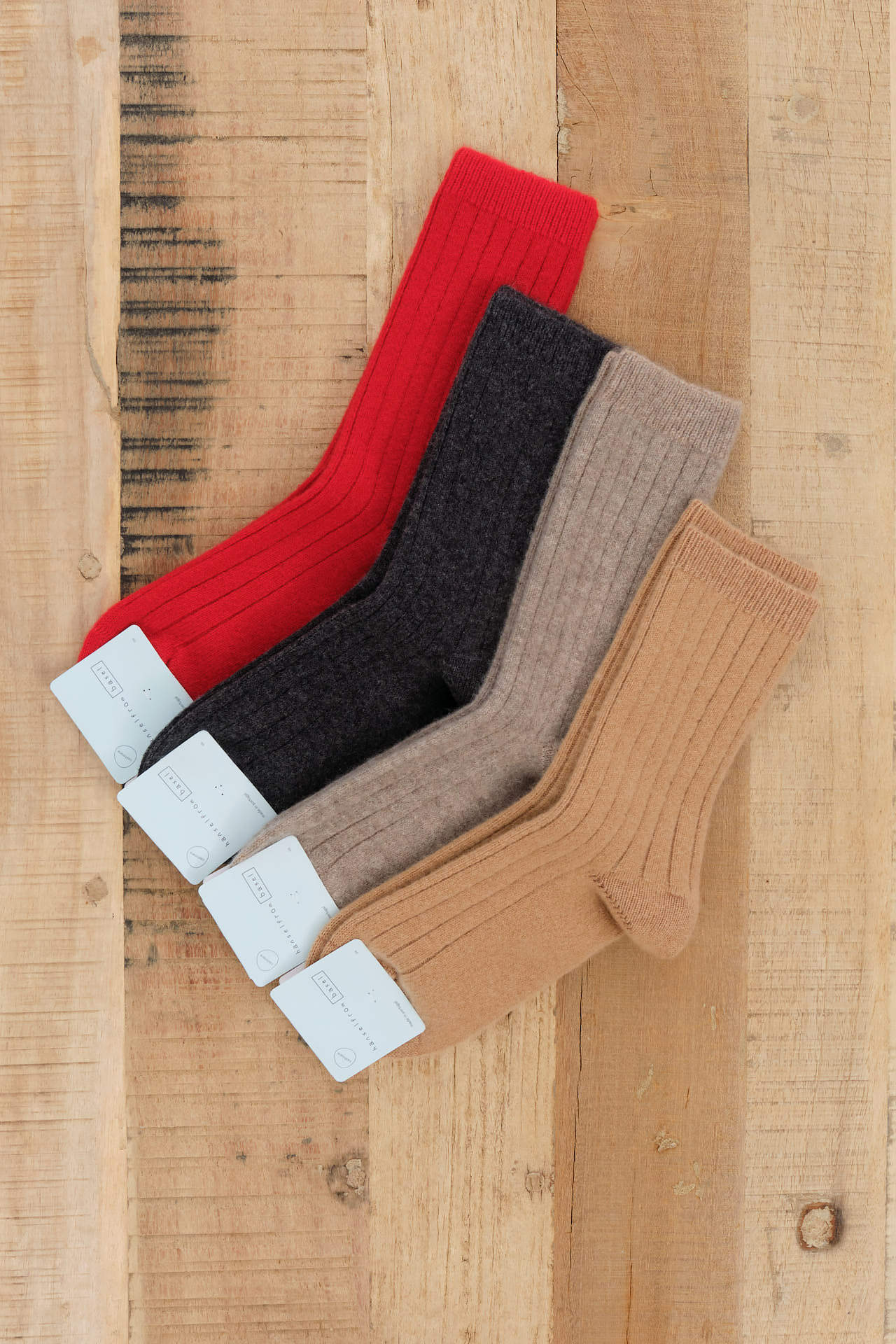 Hansel From Basel Accessories Socks and Tights Italia Cashmere Cozy Rib Crew Socks