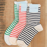 Hansel From Basel Accessories Socks and Tights Nautical Stripe Crew Socks