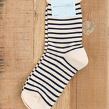 Hansel From Basel Accessories Socks and Tights Nautical Stripe Crew Socks Blue / One Size