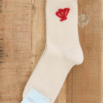 Hansel From Basel Accessories Socks and Tights Seashell Cashmere Crew Socks Ivory / One Size