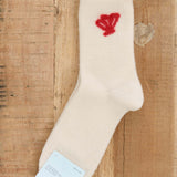 Hansel From Basel Accessories Socks and Tights Seashell Cashmere Crew Socks Ivory / One Size