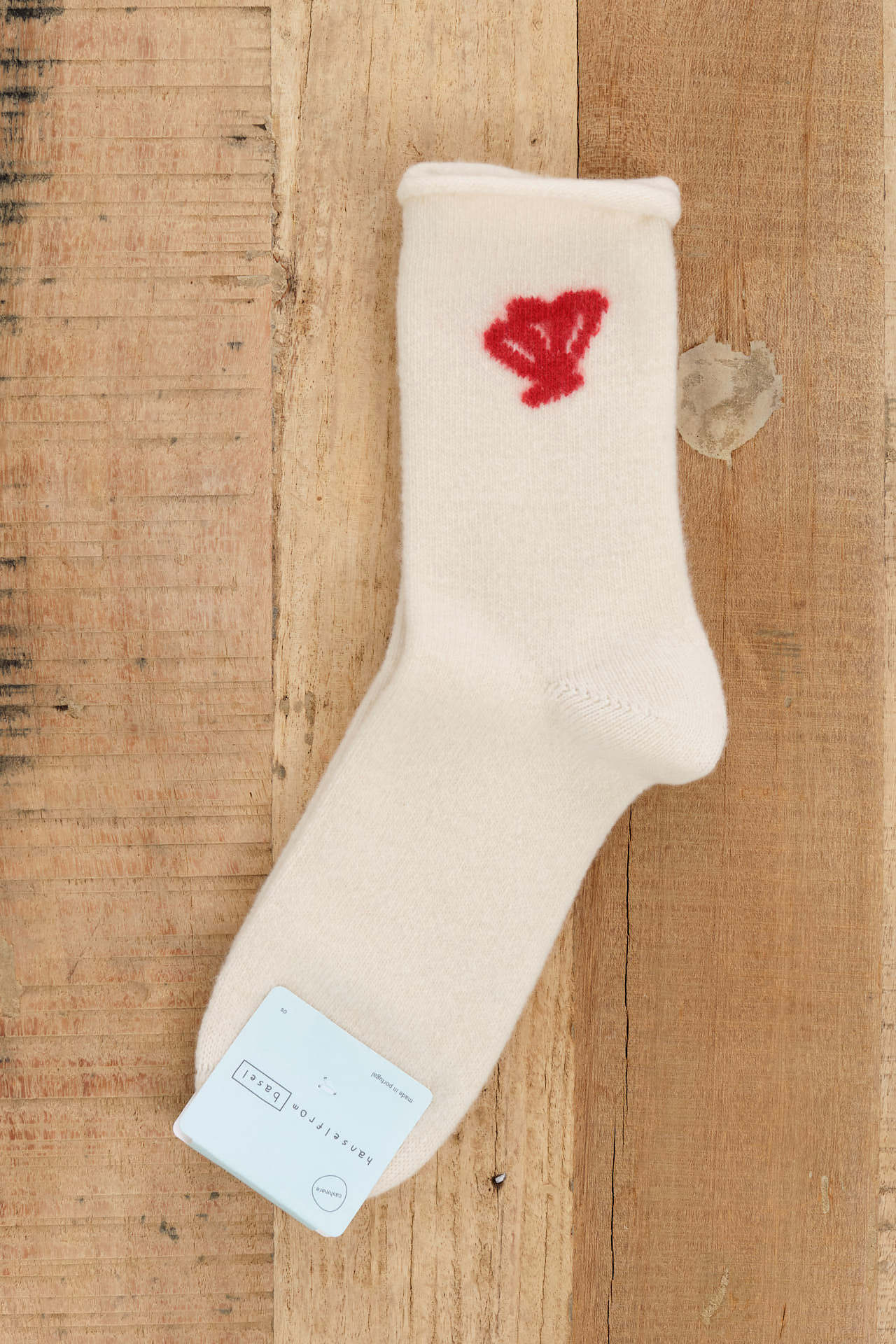 Hansel From Basel Accessories Socks and Tights Seashell Cashmere Crew Socks Ivory / One Size