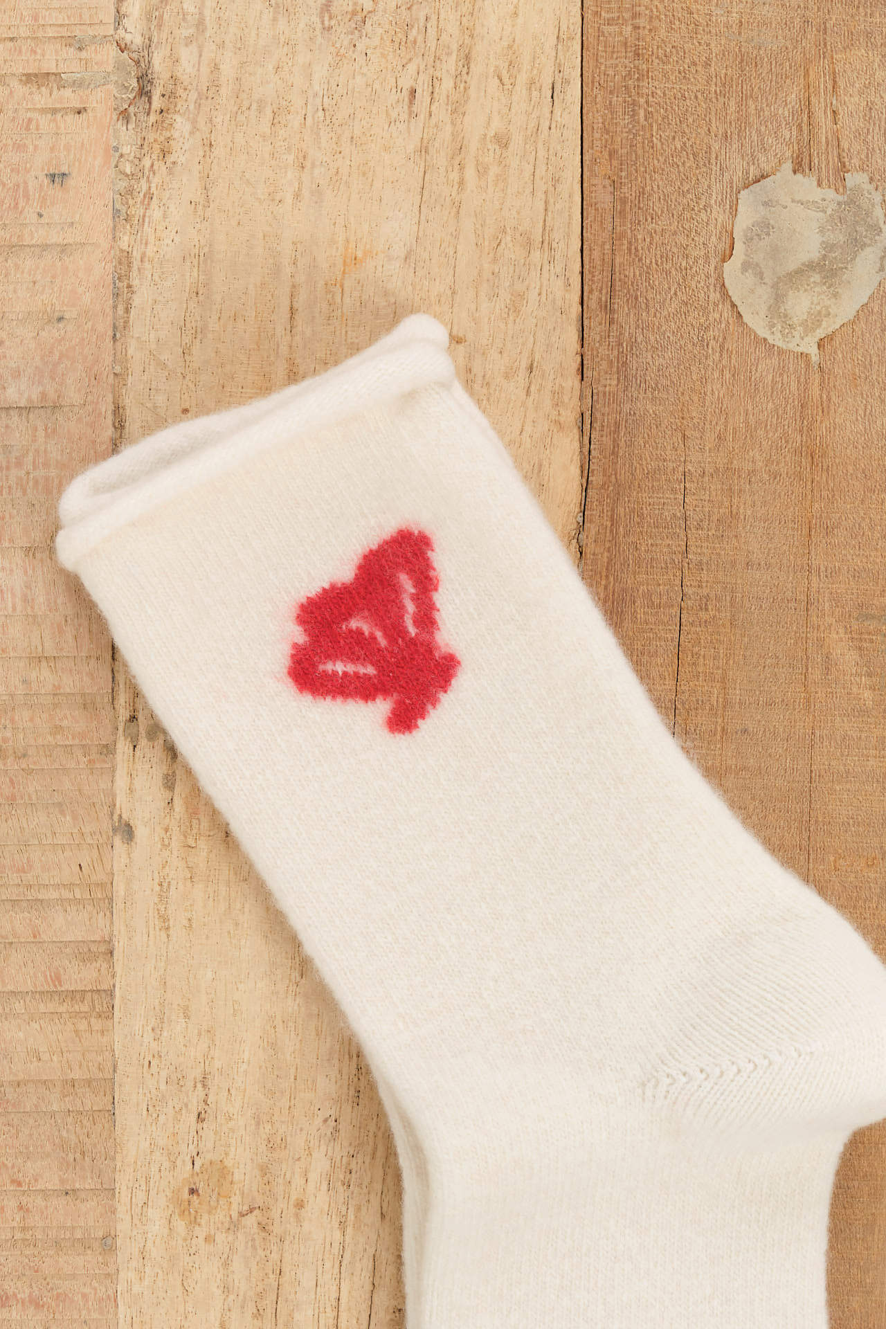 Hansel From Basel Accessories Socks and Tights Seashell Cashmere Crew Socks Ivory / One Size