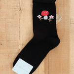 Hansel From Basel Accessories Socks and Tights Toadstool Cashmere Crew Socks Black / One Size