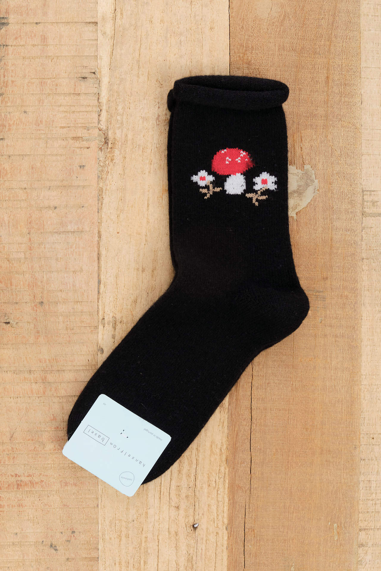 Hansel From Basel Accessories Socks and Tights Toadstool Cashmere Crew Socks Black / One Size