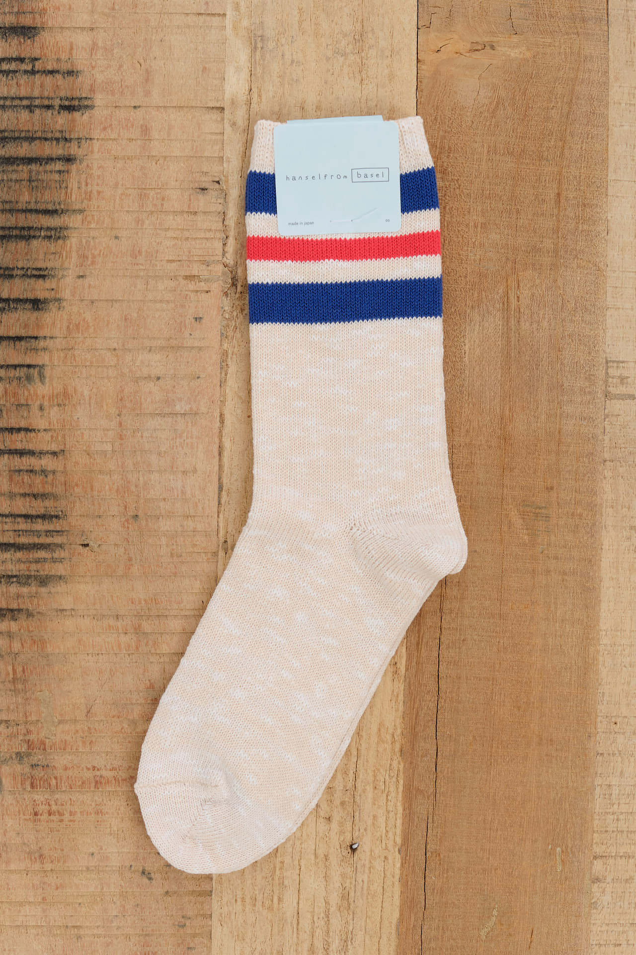 Hansel From Basel Accessories Socks and Tights Varsity Slub Crew Socks Ivory / One Size