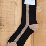 Hansel From Basel Accessories Socks and Tights Tuxedo Stripe Athletic Wool Crew Socks Black / One Size