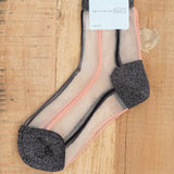 Hansel From Basel Accessories Socks and Tights Grand Slam Sheer Short Crew Socks Black / One Size