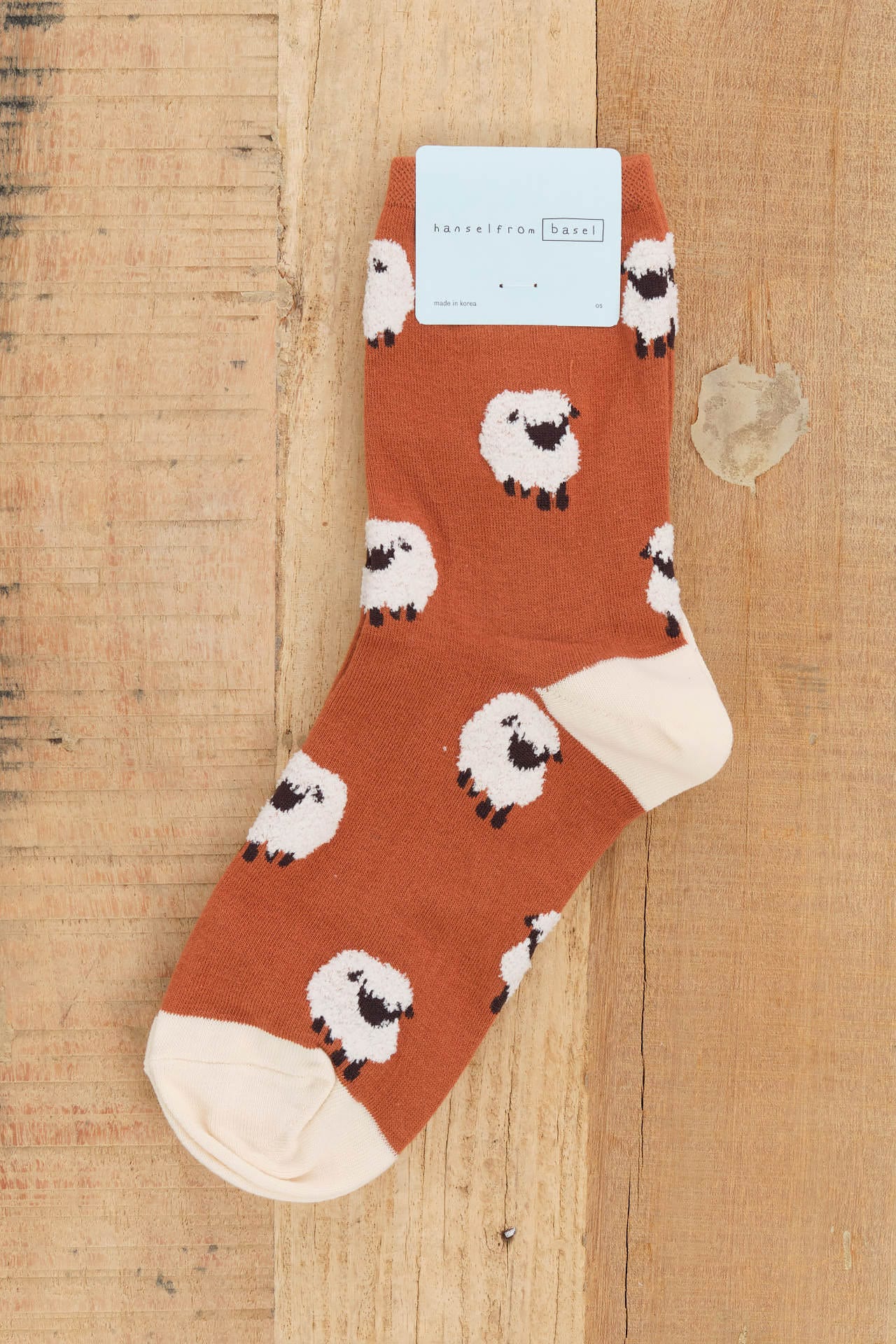 Hansel From Basel Accessories Socks and Tights Frugal Sheep Crew Socks Cinnamon / One Size