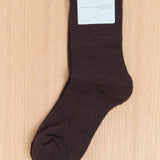 Hansel From Basel Accessories Socks and Tights Solid Sport Athletic Wool Crew Socks Espresso / One Size