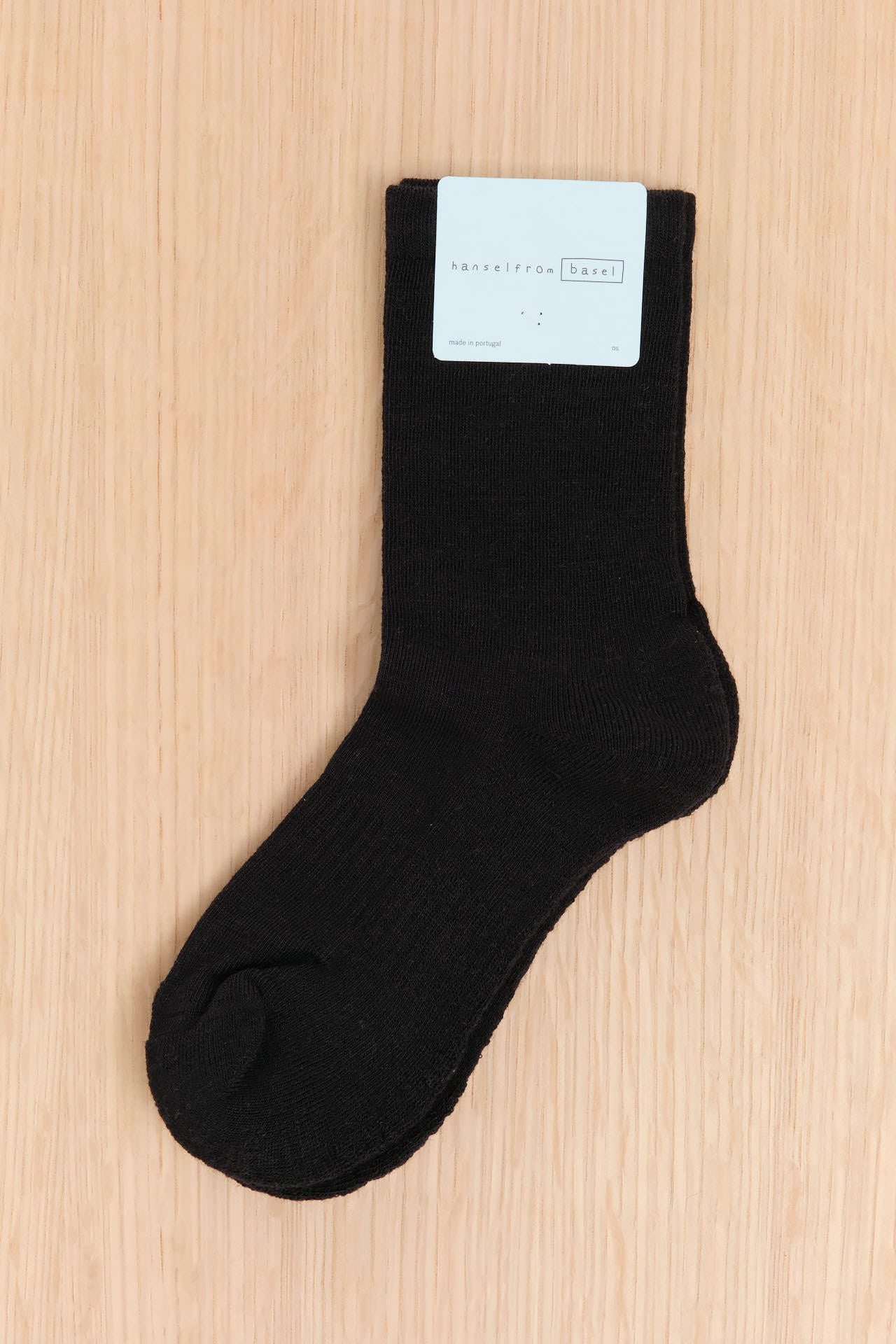 Hansel From Basel Accessories Socks and Tights Solid Sport Athletic Wool Crew Socks Black / One Size