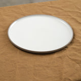 Front view of 10" Glazed Plate in Ash White