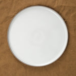 Top view of 10" Glazed Plate in Ash White