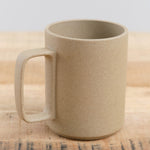 Gloss Gray Natural and Black Ceramic 15 oz Mug by Hasami Porcelain 