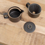 Ceramic Coffee Dripper with Teapot in Black by Hasami Porcelain 