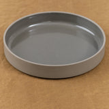 Front view of Large Glazed Shallow Bowl Grey