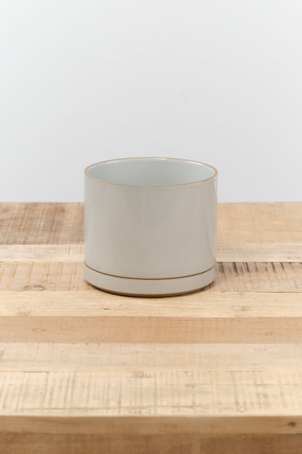 Hasami Porcelain Home Planters Large Planter Gloss Gray / 5" Dia X 4" H