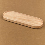 Top view of Long Ash Wooden Oval Tray