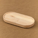 Front of Small Ash Wooden Oval Tray