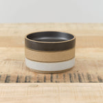 Small Plate by Hasami Porcelain in Black Gloss Gray and Natural