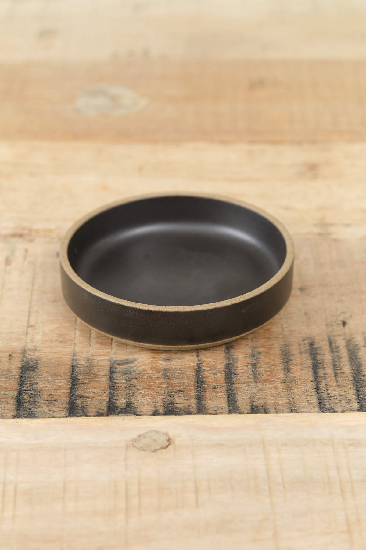 Small Plate by Hasami Porcelain in Black Charcoal