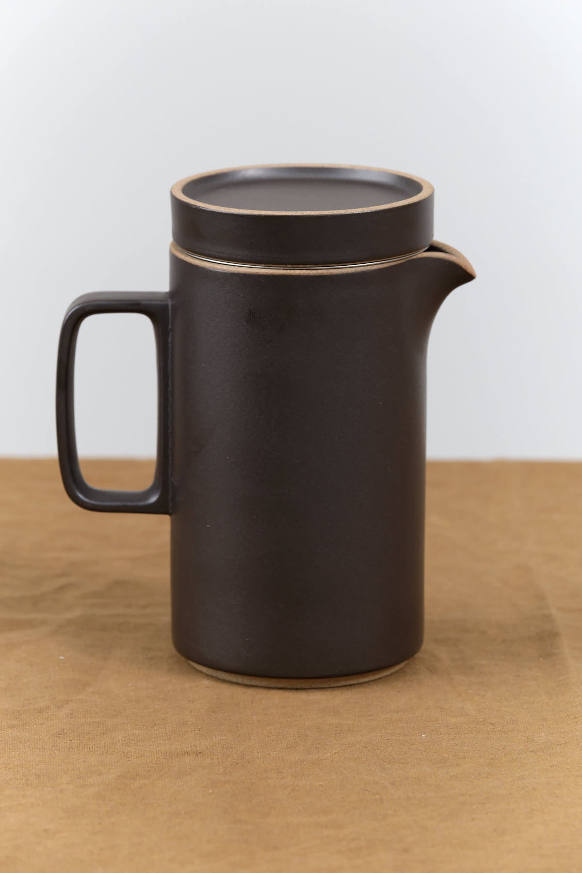 Front view of Tall Teapot in black