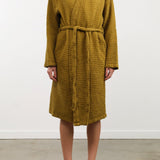 Hawkins New York Apparel Womens Lounge Simple Waffle Bathrobe in Bronze