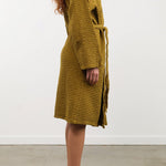 Hawkins New York Apparel Womens Lounge Simple Waffle Bathrobe in Bronze