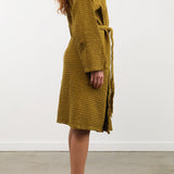 Hawkins New York Apparel Womens Lounge Simple Waffle Bathrobe in Bronze