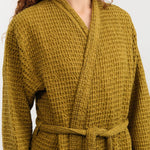 Hawkins New York Apparel Womens Lounge Simple Waffle Bathrobe in Bronze