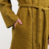 Hawkins New York Apparel Womens Lounge Simple Waffle Bathrobe in Bronze