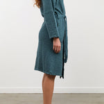 Hawkins New York Apparel Womens Lounge Simple Waffle Bathrobe in Peacock