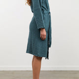 Hawkins New York Apparel Womens Lounge Simple Waffle Bathrobe in Peacock