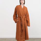 Hawkins New York Apparel Womens Lounge Simple Waffle Bathrobe in Terracotta Terracotta / Large