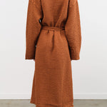 Hawkins New York Apparel Womens Lounge Simple Waffle Bathrobe in Terracotta Terracotta / Large