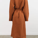 Hawkins New York Apparel Womens Lounge Simple Waffle Bathrobe in Terracotta Terracotta / Large