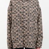 Henrik Vibskov Apparel Womens Blouses Big Shirt in Brown Black Chess