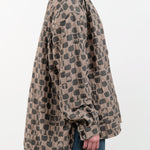 Henrik Vibskov Apparel Womens Blouses Big Shirt in Brown Black Chess