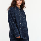 Henrik Vibskov Dow Denim Shirt in Dark Needle Punch