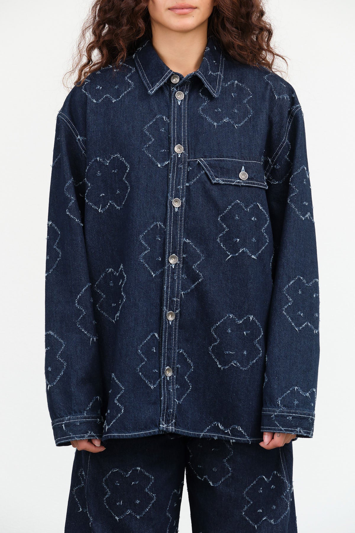 Dow Denim Shirt by Henrik Vibskov in Dark Needle Punch