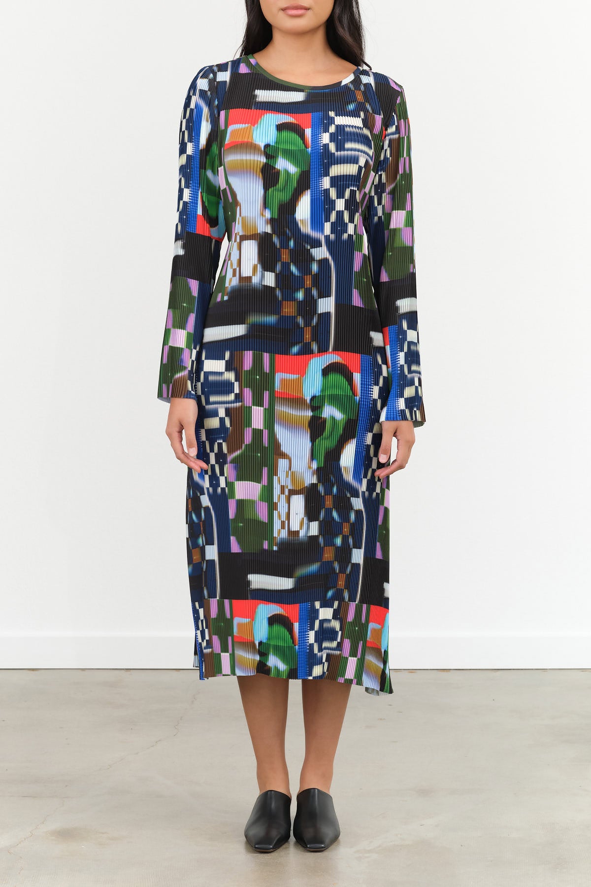 Knight Plisse Dress by Henrik Vibskov in Kaleidoscope Tetris