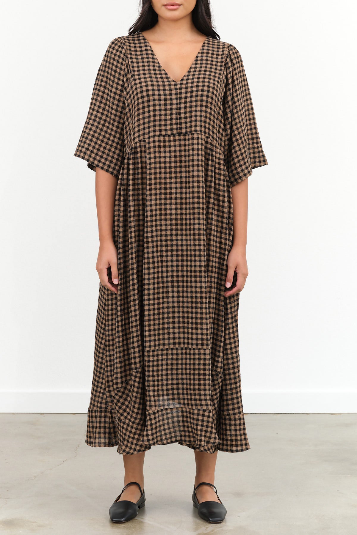 Pump Dress by Henrik Vibskov in Beige and Black Checks 